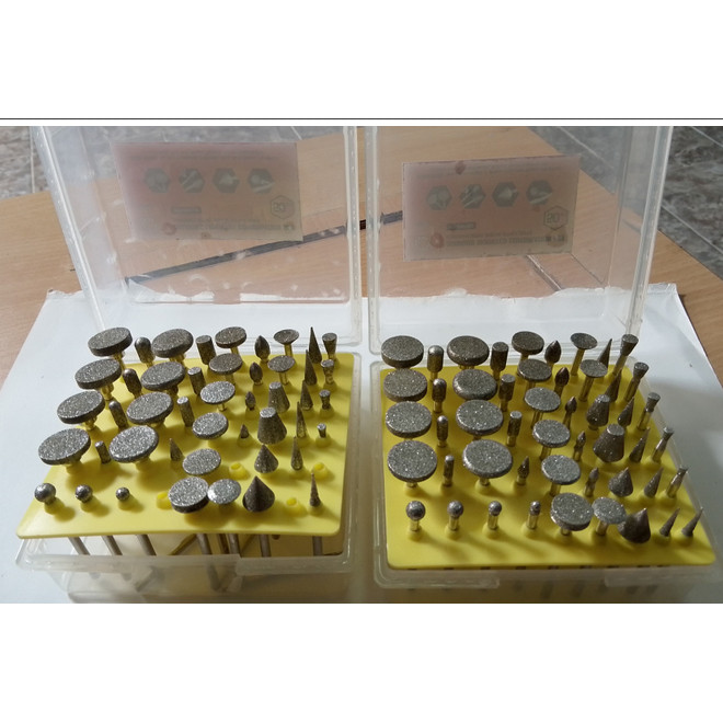 Mata Tuner Gerinda Diamond Mini Mounted Set 50 pcs Ukir Grafir Batu Porting