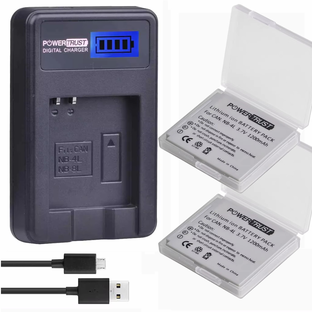 NB4L Battery USB Charger for Canon PowerShot SD30,SD40,SD200,SD300,SD400,SD600,SD750,SD940,SD1000,TX