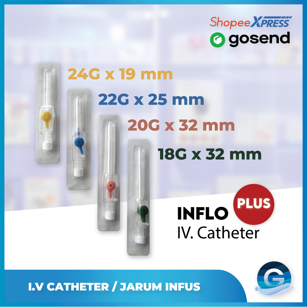 Inflo IV Catheter Plus Abbocath Abocath 20G 22G 24G Onemed