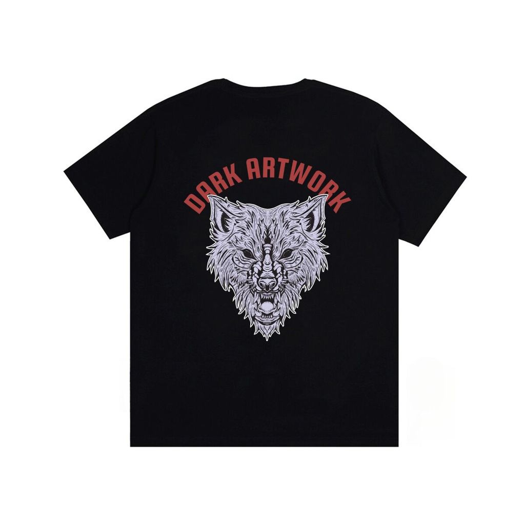 Kepala Harimau Atasan Kasual Pria Lengan 24s cottons T shirt Eropa Amerika distro original 100% kaos