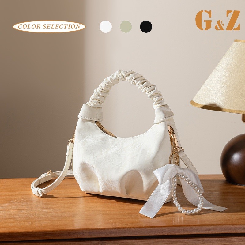 G&Z -  Tas Mini Jinjing Tangan Pesta Wanita Kulit PU - Glam Noir