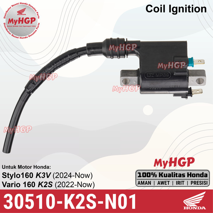 30510K2SN01 Coil Ignition Pengapian TEC MP39 Honda Vario Stylo 160 30510-K2S-N01 Kuil K3V