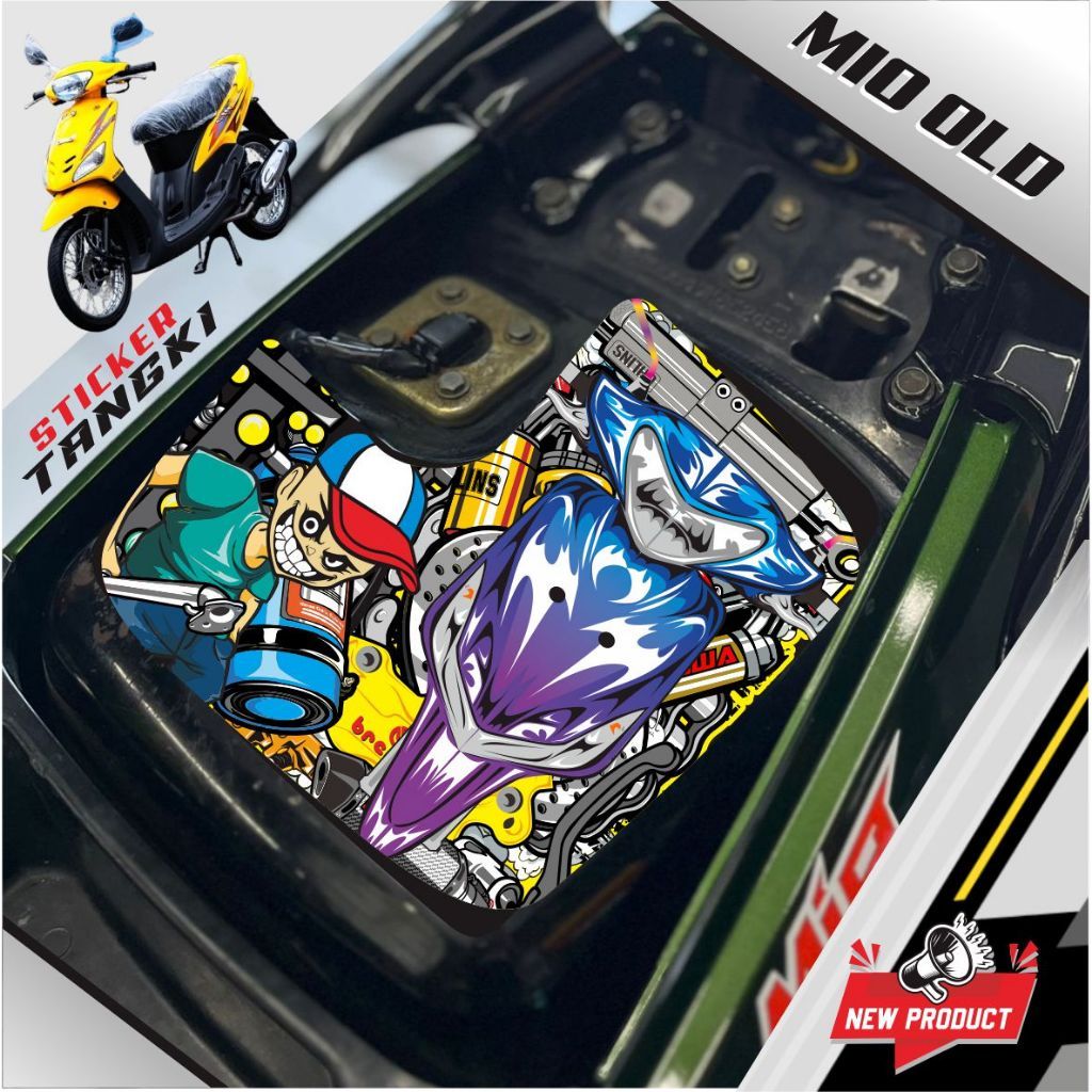VARIASI MOTOR STIKER TANGKI MIO SPORTY 2008 - 2013 STIKER TANGKI MOTOR MIO SPORTY