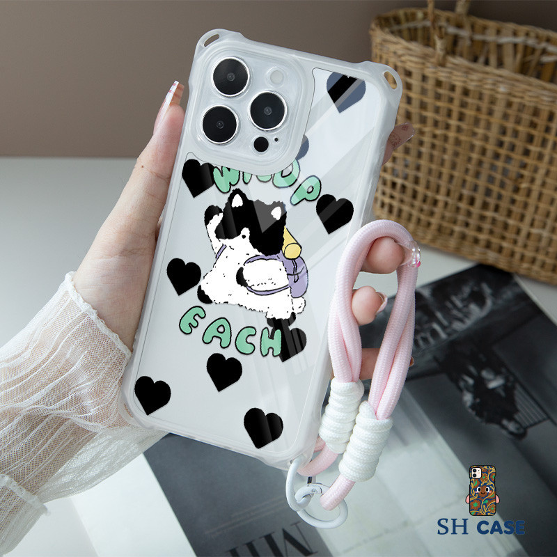 Kucing Lucu Love Girl Casing Hp Iphone 16 17 Plus Pro Max 11 13 15 Xr Ip 12 14 Sjfs Unik Tali Cesing