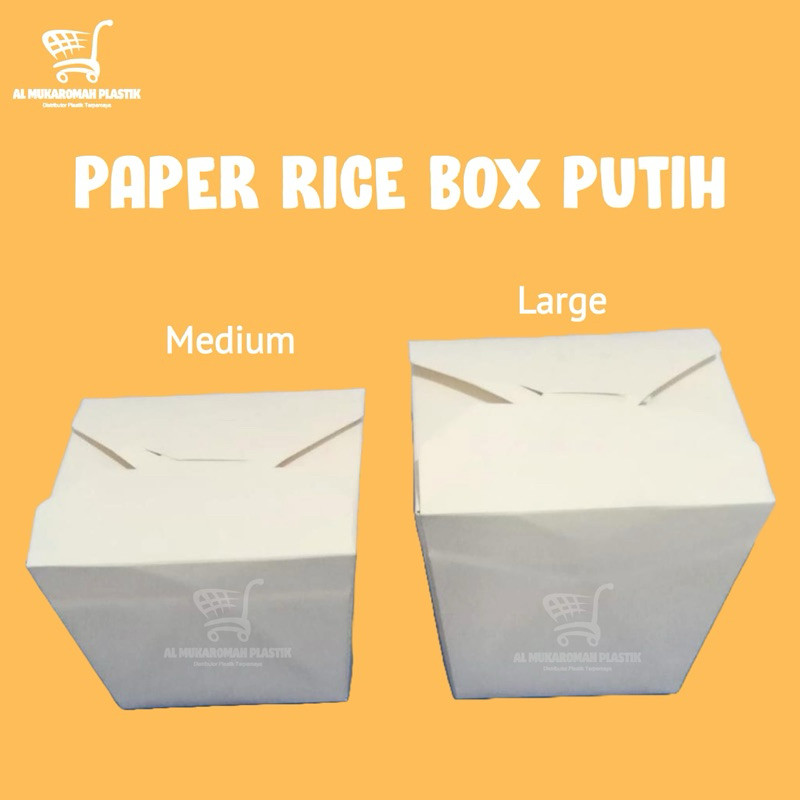 [ISI 25] FOOD PAIL PAPER PREMIUM LAMINASI M, L, HARGA PABRIK FDA HALAL / RICE BOX TAKE AWAY / DUS NA