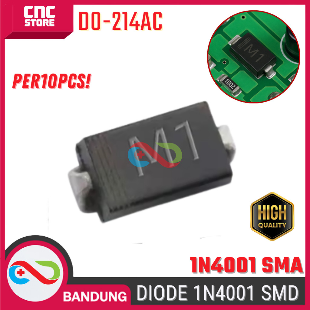 10pcs Diode 1N4001 M1 SMA Dioda M1 1N4001 SMD SMT Diode 1A