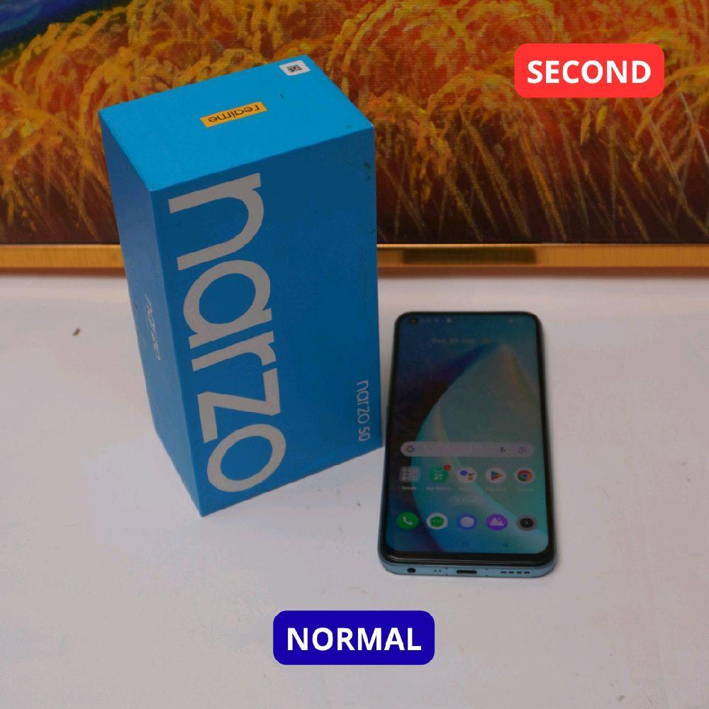 REALME NARZO 50 4/64 GB - HP SECOND ORIGINAL SINAR MUTIARA CELL