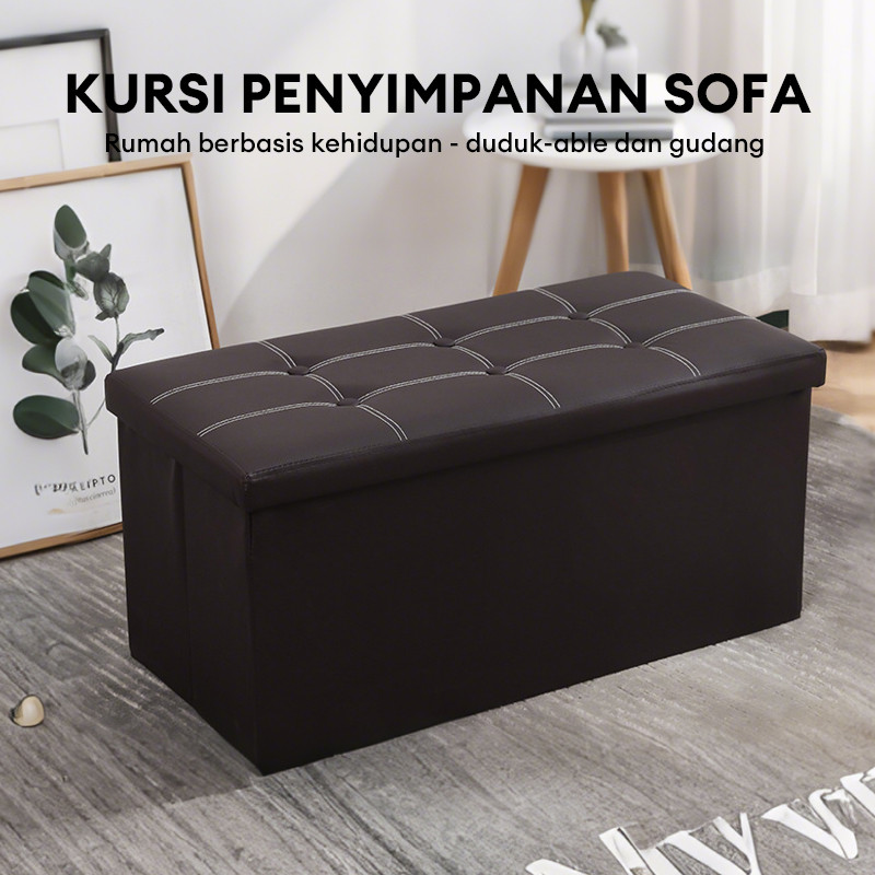 [COD] Kotak Penyimpanan Multifungsi, Bangku Penyimpanan Pakaian Lipat, Bangku Sofa, Mainan