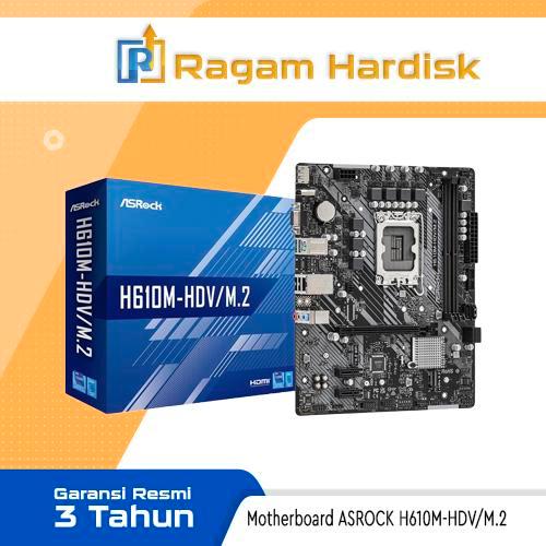 Motheoard ASROCK H610M-HDV/M.2 (LGA1700, H61, DDR4, USB3.2, SATA3)