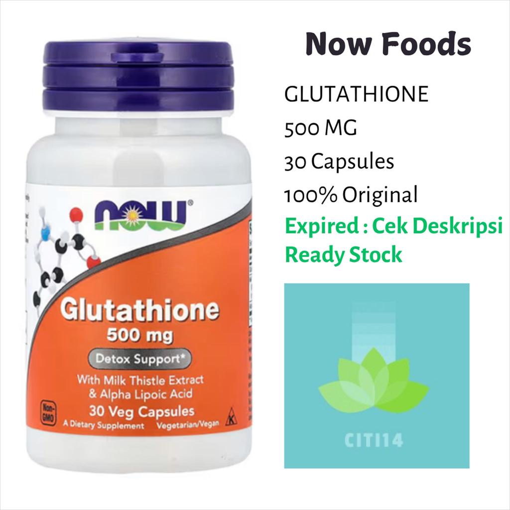 NOW Foods Glutathione 500  MG  30 Capsules