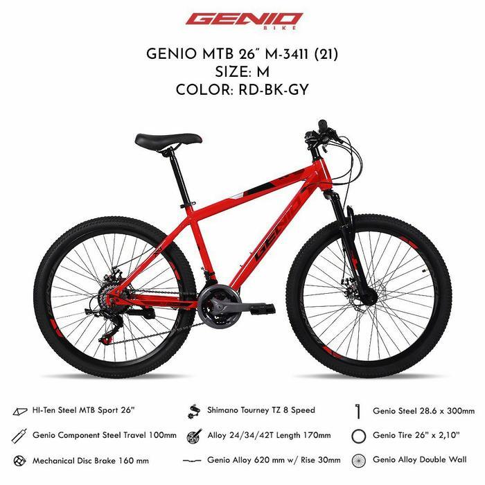Sepeda MTB 26 inch Merk Genio M-3411