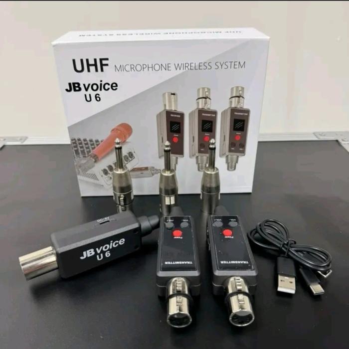 Receiver Transmiter Mic Wireless System Jbvoice U 6 Original