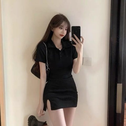 JF003-Fashion Mini Dress Firly Knit Dropneedle