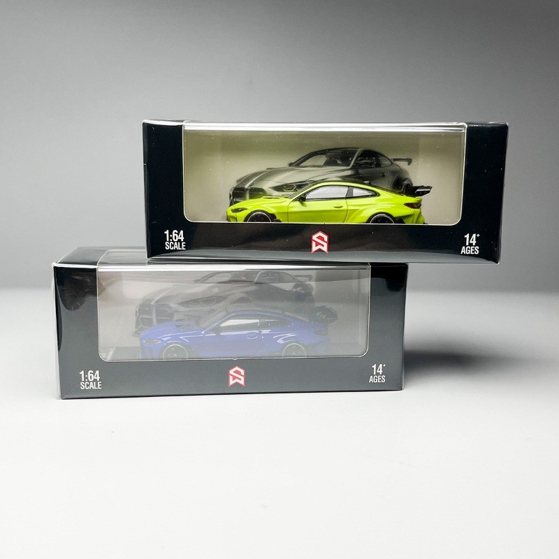 SW Diecast Car 1/64 Scale BMW M4 G82 ADRO Supercar Model Alloy BMW M4 G82 ADRO Sedan Vehicles Model 