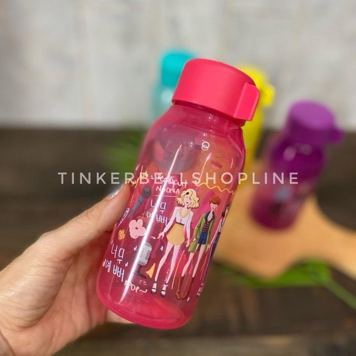 Tupperware Fancy N Cutie Botol Minum 350ml & Kotak Bekal 450ml Bottles - Kpop Pink
