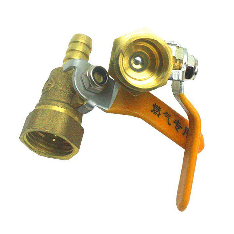 Keran Gas Kuningan 1/2 Inch Sambungan Selang Gas Lpg Dengan Stop Kran Gas