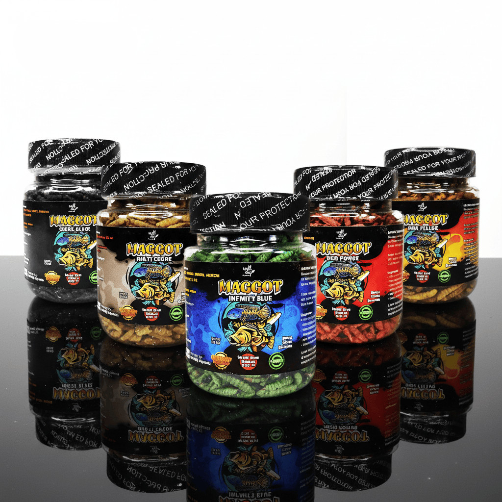 Maggot Pigment Kering BSF Pakan Ikan Channa Predator Louhan Arwana Oscar Pbas Scapia