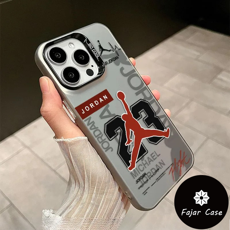 Casing ponsel Jordan Jumpman Merah cocok untuk Realme 5/5i/6i/C3 7 8 9i 11 5G 12 5G 12 PLUS 12 PRO M
