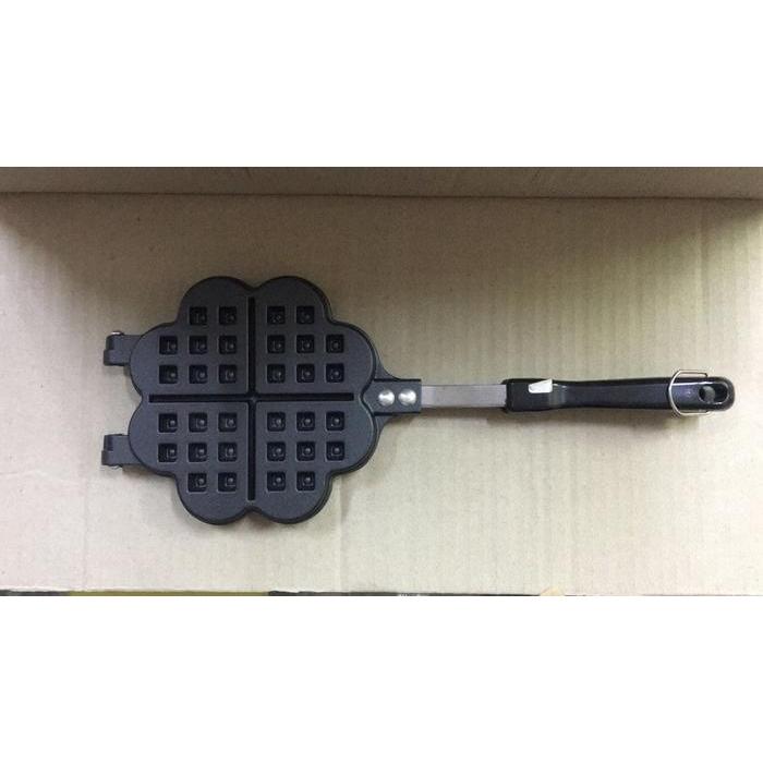 Cetakan Waffle Maker Teflon Bentuk Love/ Hati