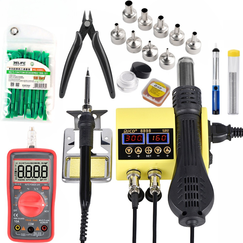 JCD 8898 Soldering Station 2 in 1 LCD Display 750W Rework Welding Station for cell-phone BGA SMD IC 