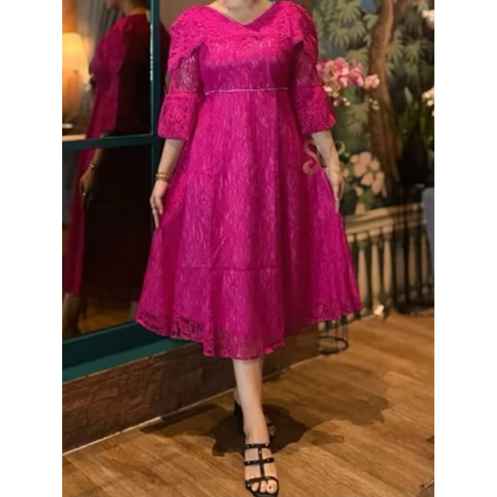 SM  Set Rok Brokat Panjang/Stelan Baju Kebaya Kondangan Wanita Batak