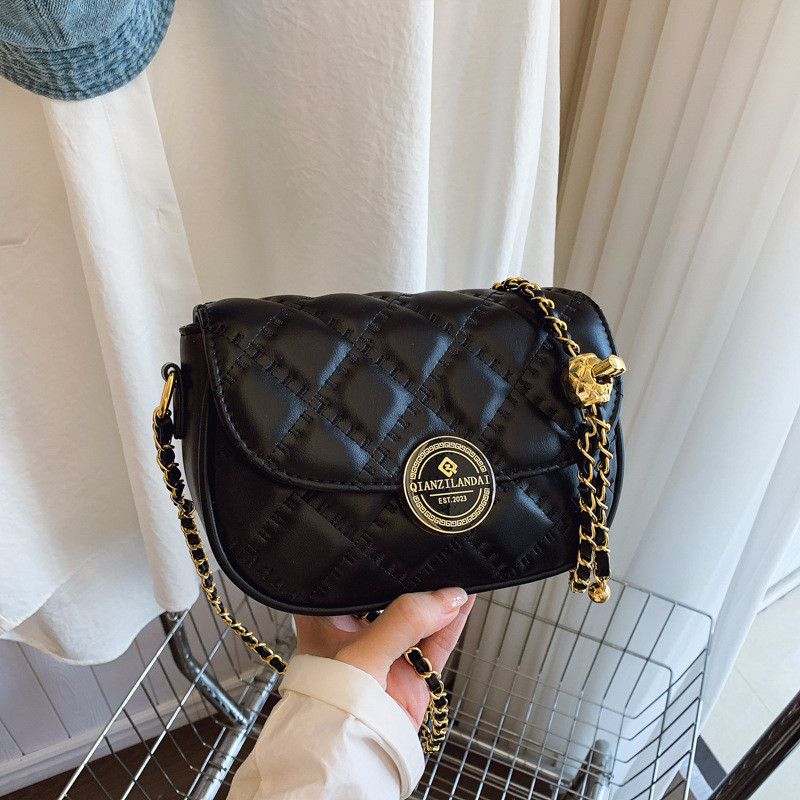 Tas Wanita Tas Rantai Quilted Gaya Chanel Fashion Baru Tas Selempang Bahu Kecil Persegi