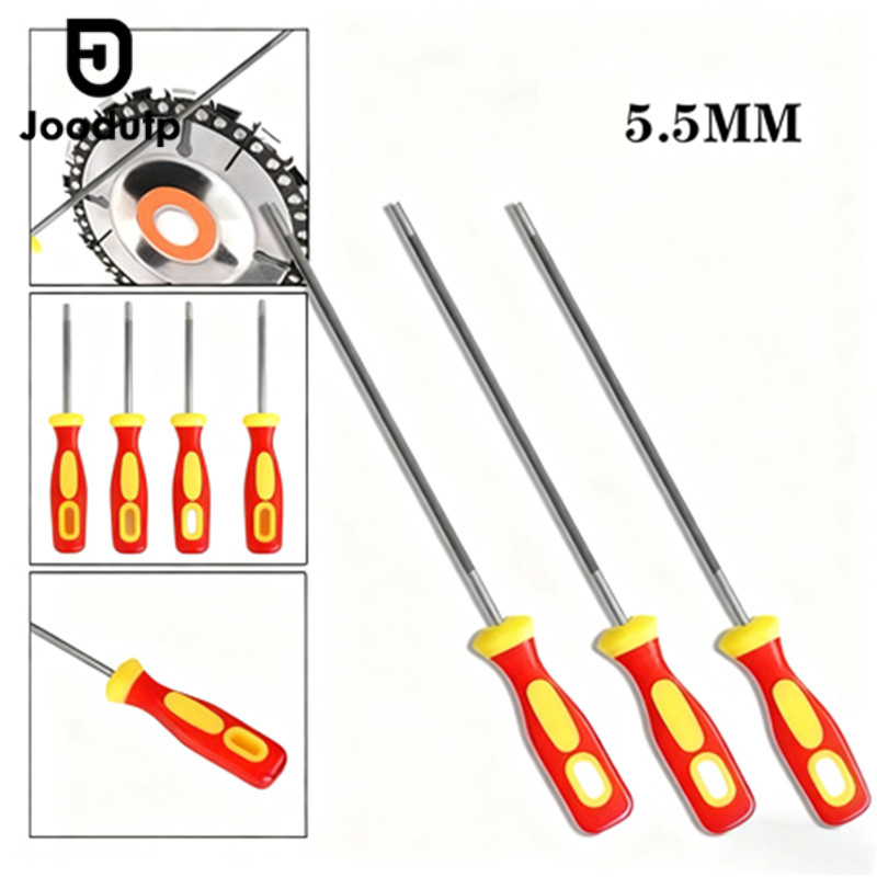 JOODUTP Kikir Gergaji Mesin Alat Diameter 5.5mm Kikir Gergaji Rantai Melingka Serbaguna
