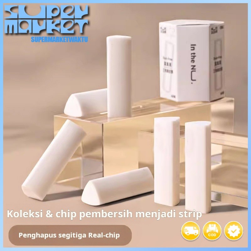 Deli Newsai NS151-A koleksi chip penghapus segitiga ultra-bersih tanpa chip, penghapus chip rendah 2