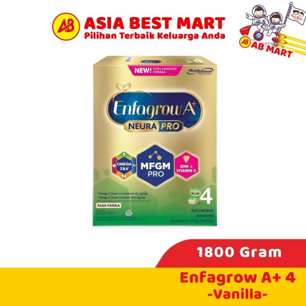 Enfagrow 4 A+ Vanilla 1800 Gr / Susu Formula Pertumbuhan Anak Bubuk - ASIA BEST