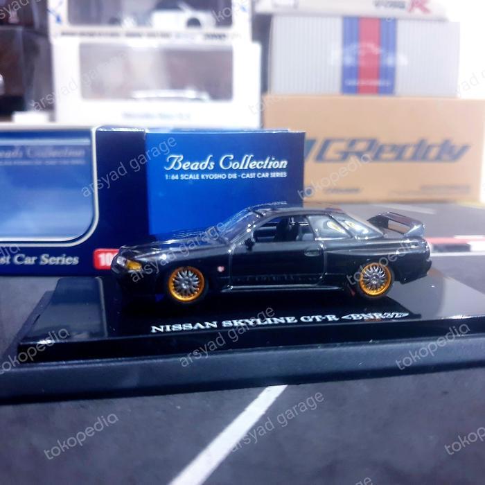 Diecast Kyosho Beads Collection Nisaan Skyline GTR R32 swap velg ban RESTRO