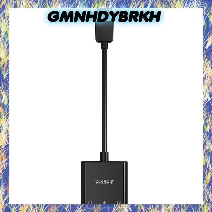 ORICO SKT3 Kartu Suara Eksternal USB - ABS Hitam dengan 3.5mm Konektor, Textured Surface, 10cm Kabel