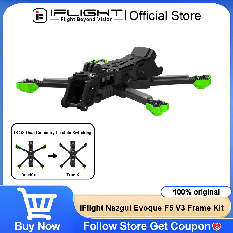 NEW iFlight Nazgul Evoque F5 V3 FPV Drone Frame Kit DC /X Dual Geometry Flexible Switching Multi-fun