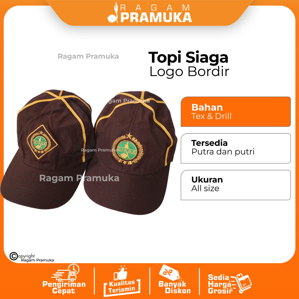 Topi Siaga / Topi Pramuka Siaga / Topi Pramuka Sd / Topi Siaga Putra Putri