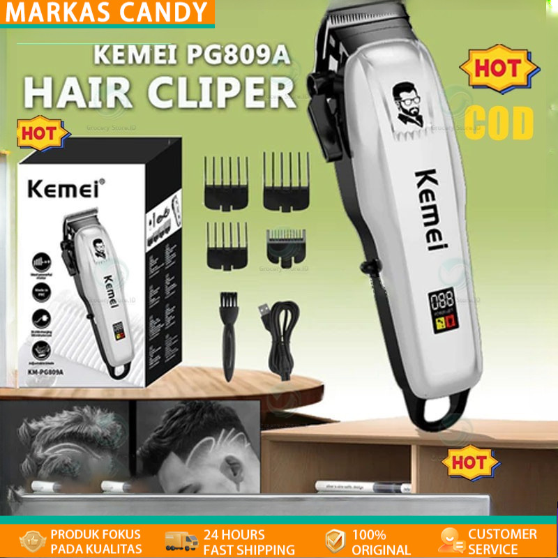 Original KEMEI 809A Alat Cukur Rambut Kemei KM 809A Mesin Cukur Cordless HAIR CLIPPER TRIMMER