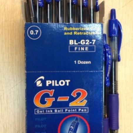Balpoin pilot G2/pen pilot/pulpen pilot G2 hitam dan biru - Hitam, 0,5