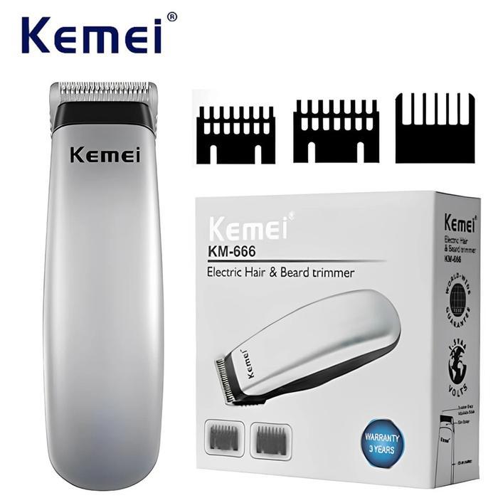 >kenakakebaya< KEMEI KM-666 Mesin Alat Cukur Rambut Mini KM 666 Hair Clipper Electric