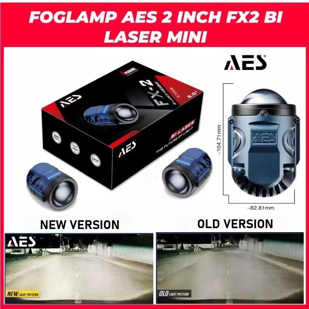 FOGLAMP AES FX2 MINI 2 INCH NEW VERSION FOGLAMP BI LASER AES