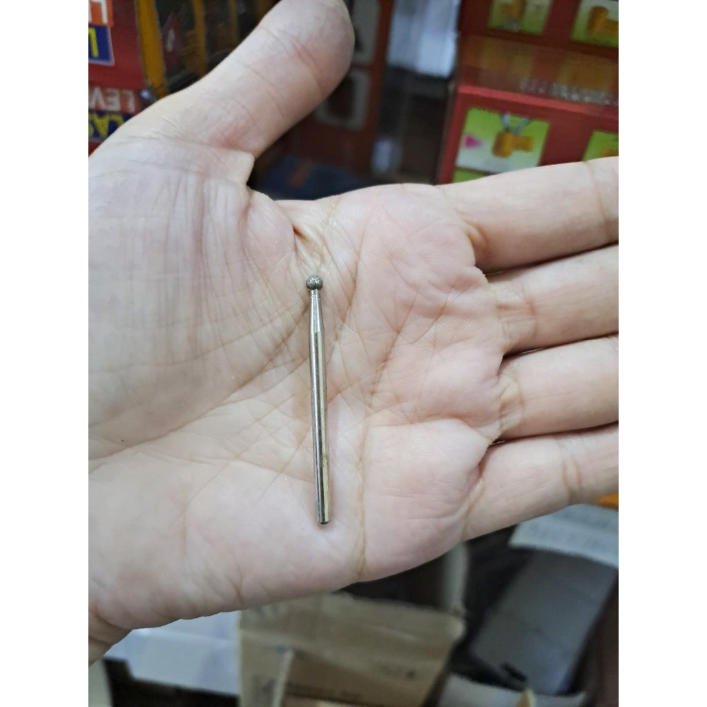 1pc mata diamond Bulat bola 3mm high quality mata bor intan grafir ukir  kaca batu granit