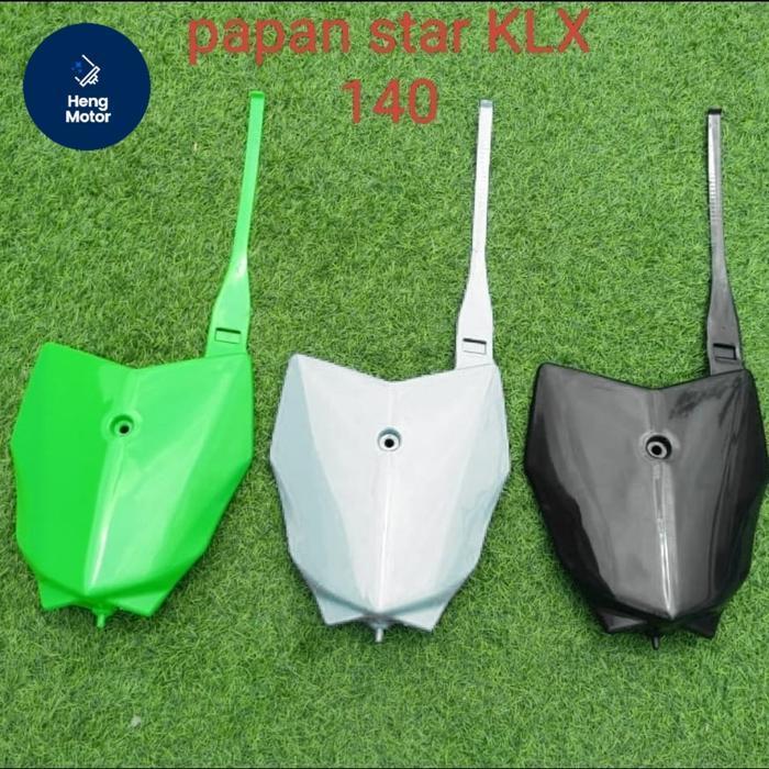 papan nomor KLX 140 - papan star KLX 140 SRX - Putih