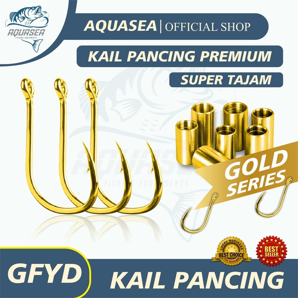 PASAR PELAUT Kail Pancing  (KAIL TYPE KECIL) Gold isi 25pcs Kail Pancing Kuat Untuk Air Tawar  Kail 