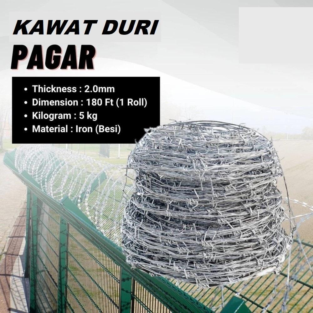 Kawat Duri / Kawat Pagar Berduri/ Kawat Pengaman Pagar/ kawat Duri Gal