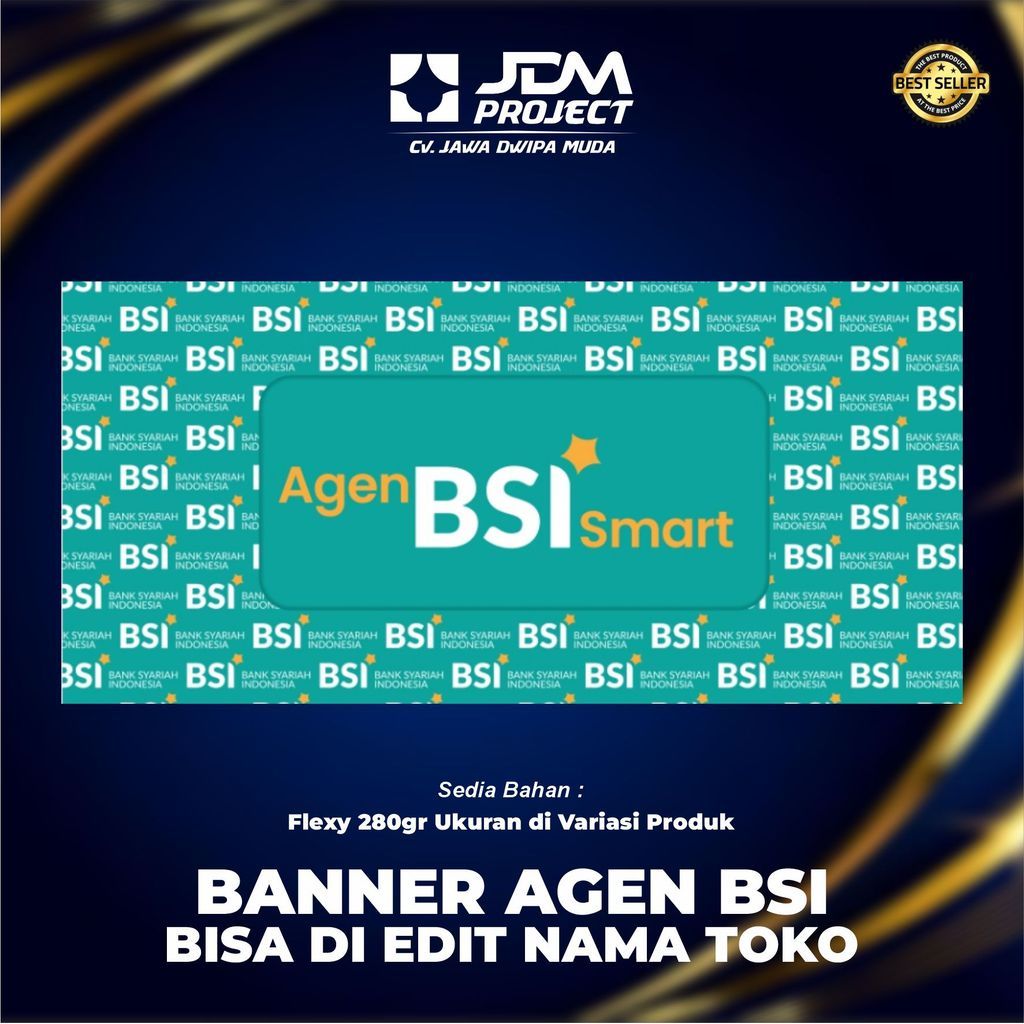 Cetak Kilat - Banner / Spanduk Backdrop Dinding Agen BSI Smart / Smart Agent