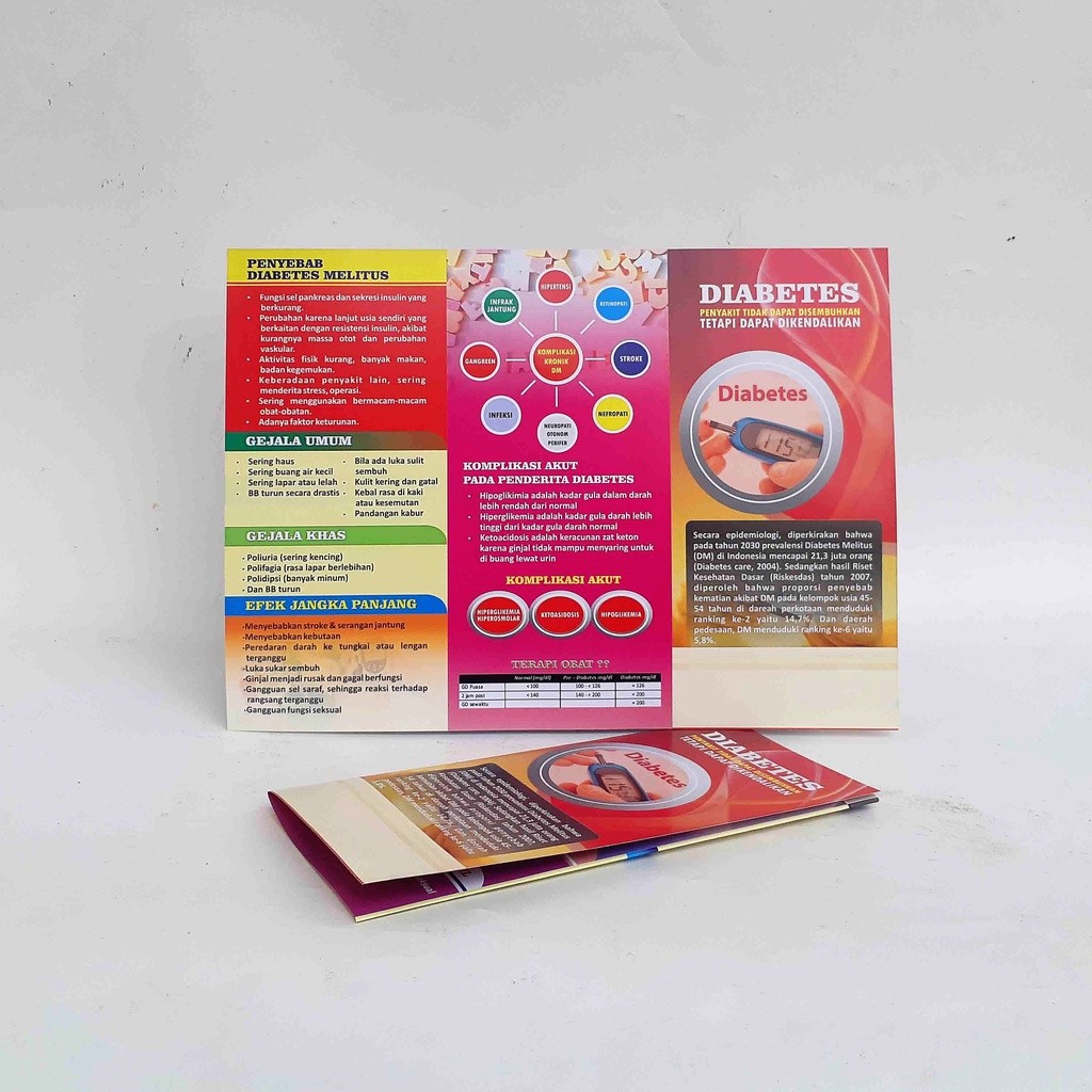 Leaflet / Brosur Diabetes, Brosur Diabetes Melitus, Brosur DM