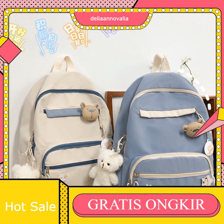 TAS Ransel Fashion Korea TAS Sekolah Ransel Wanita
