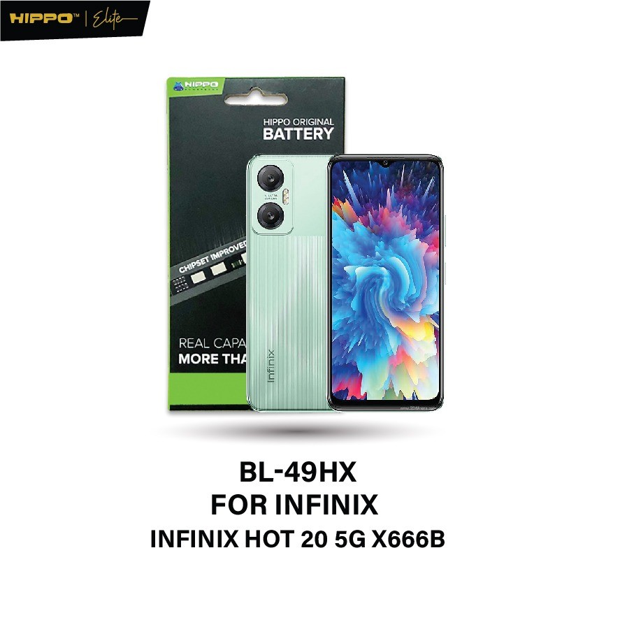 (NEW LAUNCH) Hippo BL-49HX Baterai Compatible With INFINIX Hot 20 5G X666B 5000mAh Batt Batre Batere