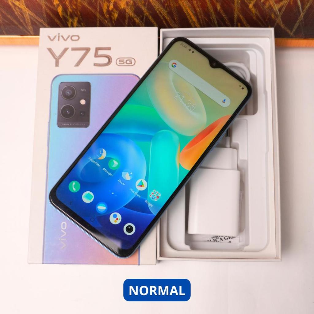 VIVO Y75 8/128 GB (5G) HP SECOND ORIGINAL SINAR MUTIARA CELL