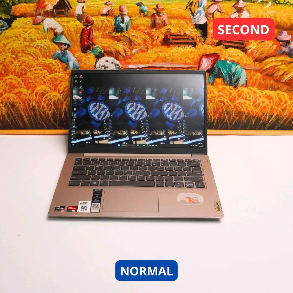 LAPTOP BEKAS LENOVO 82KT AMD RYZEN 3 5300U 8 GB (14")LAPTOP SECOND ORIGINAL SINAR MUTIARA CELL