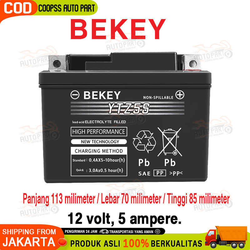 Aki Kering Motor YTZ5S Yuasa Asli Yamaha Vixion, Fino, Mio J, Mio Z, Mio GT, Soul, Mio M3, Mx New, R