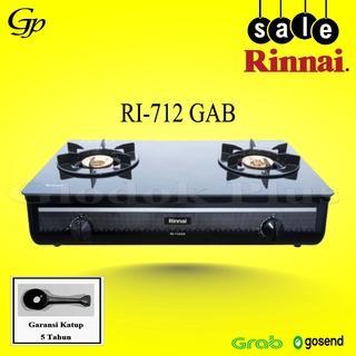 Rinnai RI-712GA B Kompor Gas kaca 712GAB 2 Tungku rinai RI712GAB - hanya kompor