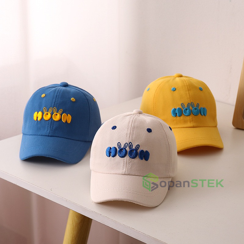 Topi Baseball Anak Laki Laki Motif ICON MOON Korea Style Kids / Topi Anak Perempuan MOON